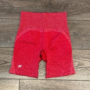 Fabletics Ombre Seamless Ultra High-Waisted 6" Shorts, Dark Sweet Cherry Red